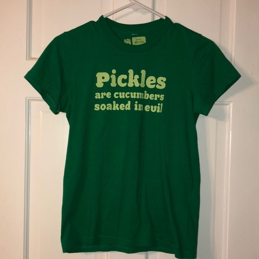 Juniors Threadless “Pickles are Cucumbers Soaked in Evil” T-shirt